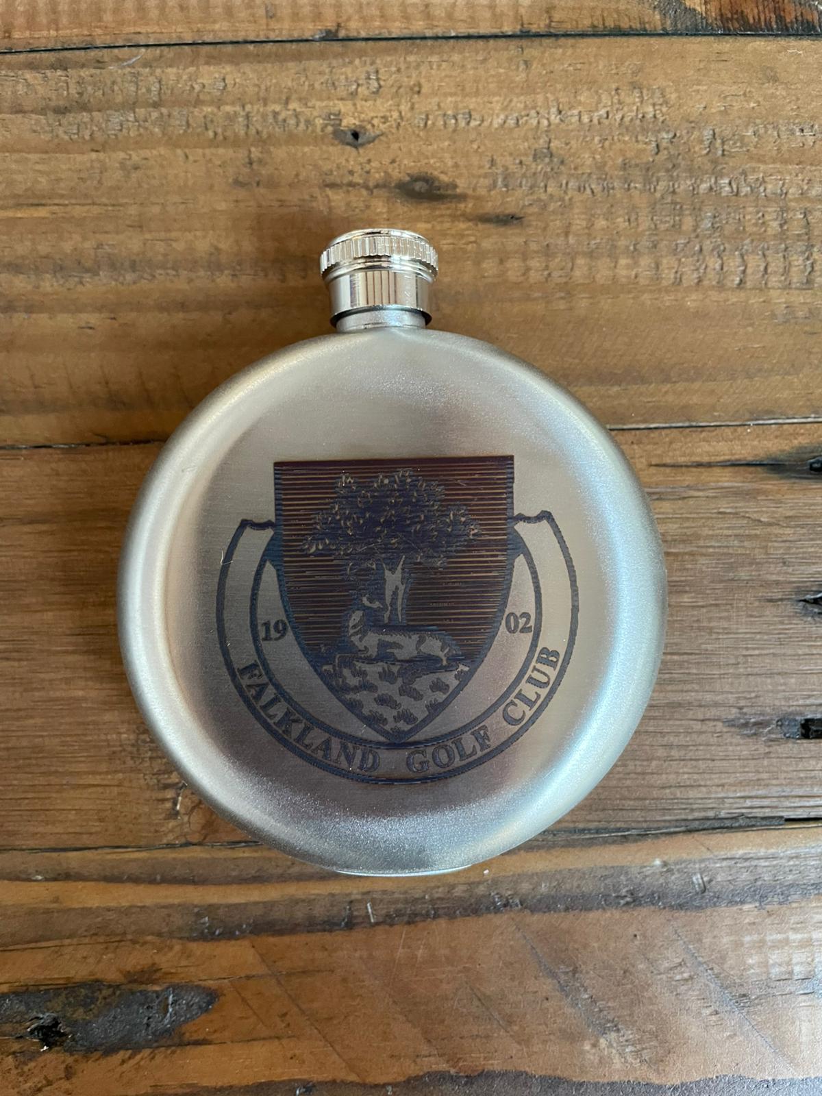 Falkland Golf Club branded hip flask